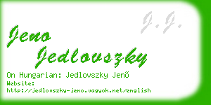 jeno jedlovszky business card
